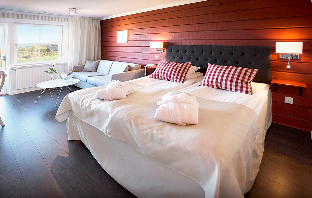 Mysigt hotellrum på Tällbergsgårdens hotell